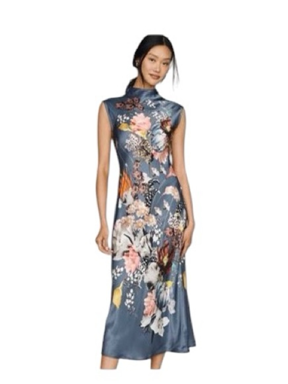 NWT Maeve Mock-Neck Midi Slip Dress, Medium